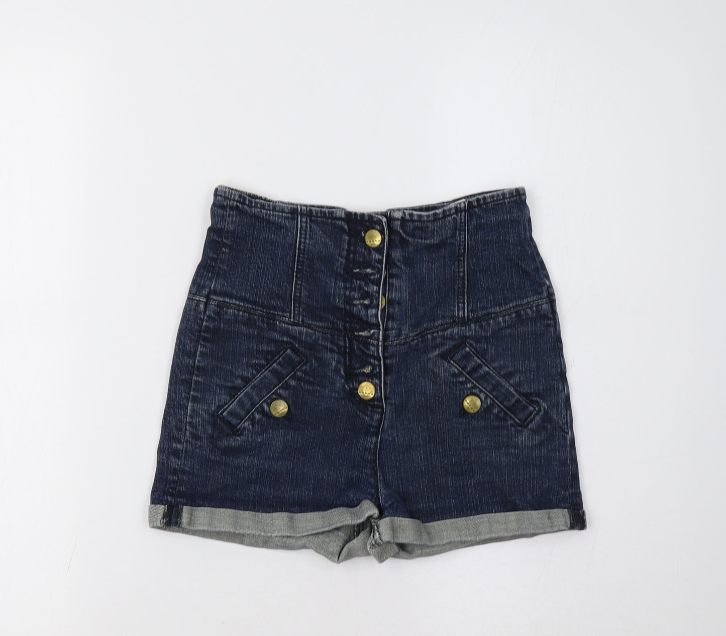 Topshop Womens Blue   Hot Pants Shorts Size XS