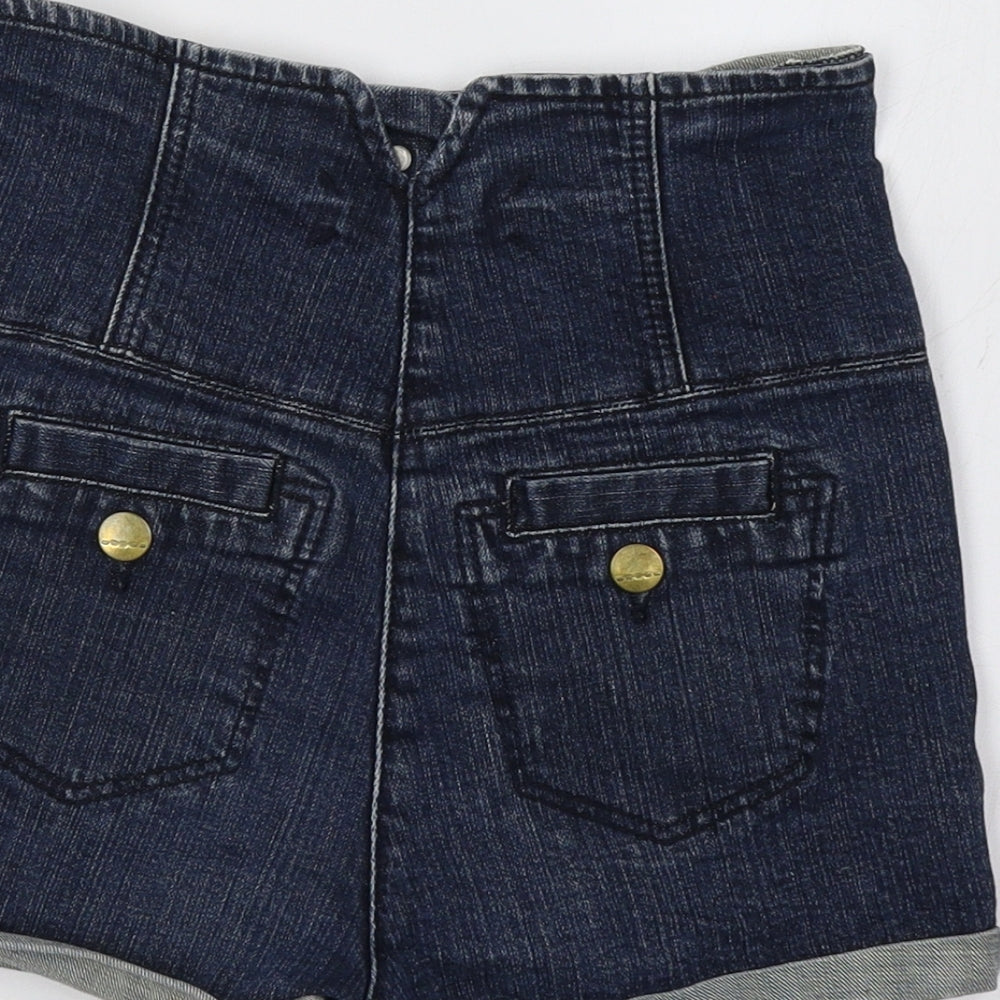 Topshop Womens Blue   Hot Pants Shorts Size XS