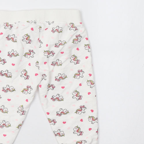 Ergee Baby White Geometric   Pyjama Pants Size 12-18 Months  - Unicorn Print