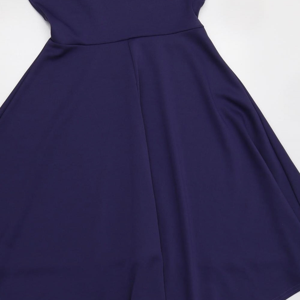 Boohoo Womens Purple   Fit & Flare  Size 14