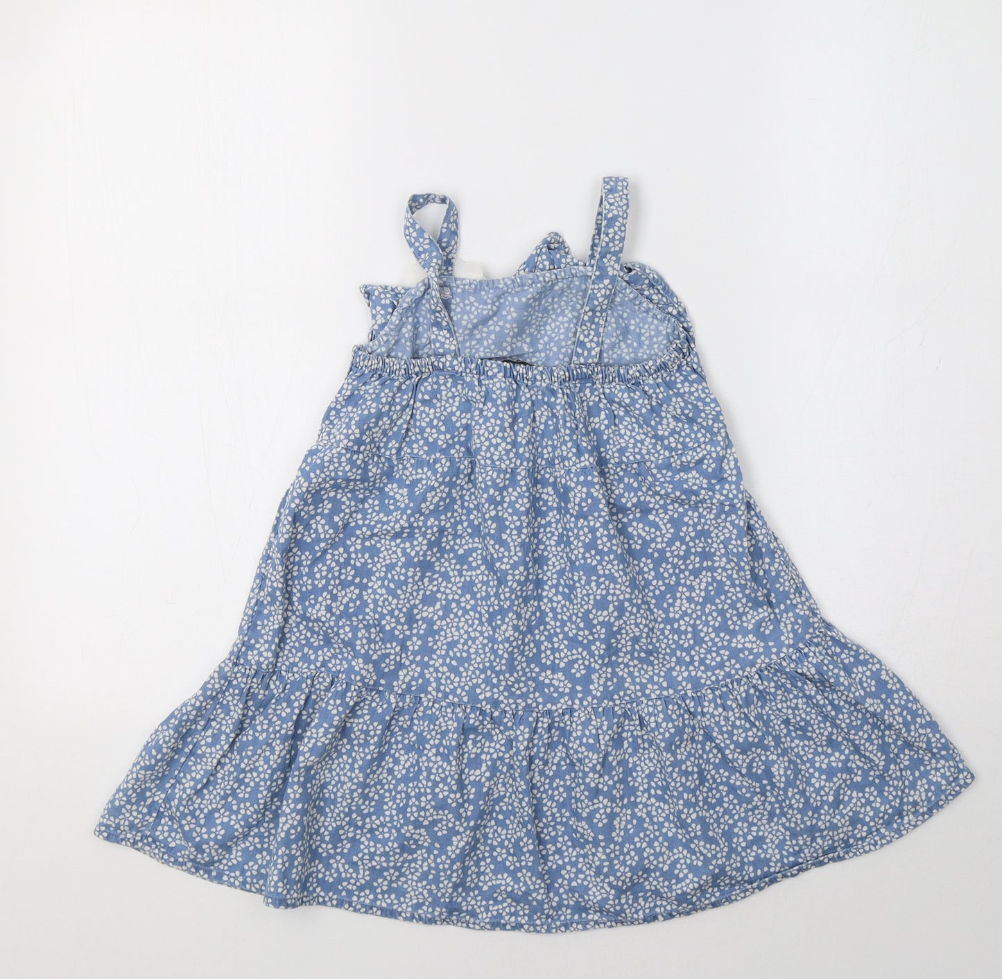 George Girls Blue Floral  A-Line  Size 4-5 Years  - Flower Detail