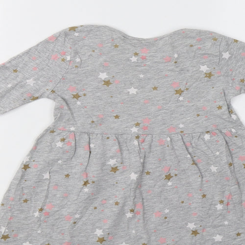 Matalan Girls Grey   Fit & Flare  Size 5 Years  - Star Print