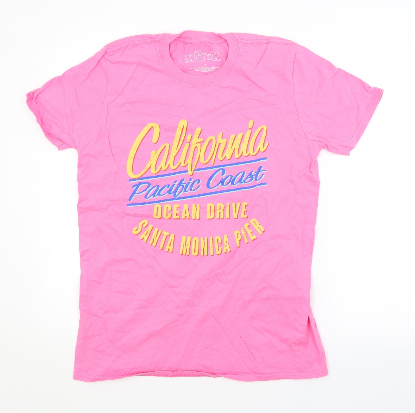Preworn Mens Pink    T-Shirt Size L
