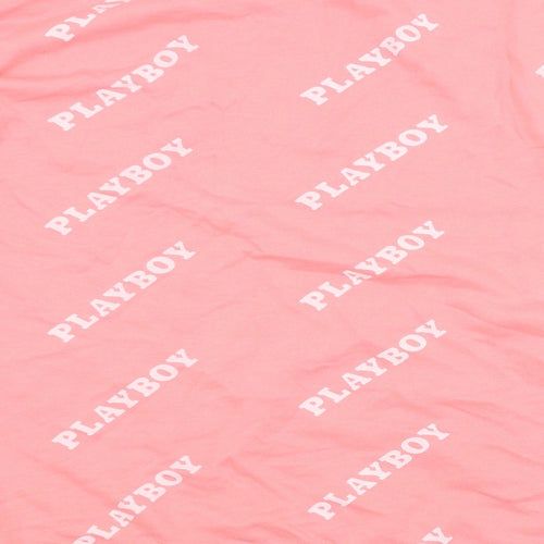 Missguided Womens Pink Striped  Pullover Sweatshirt Size 14  - PLAYBOY