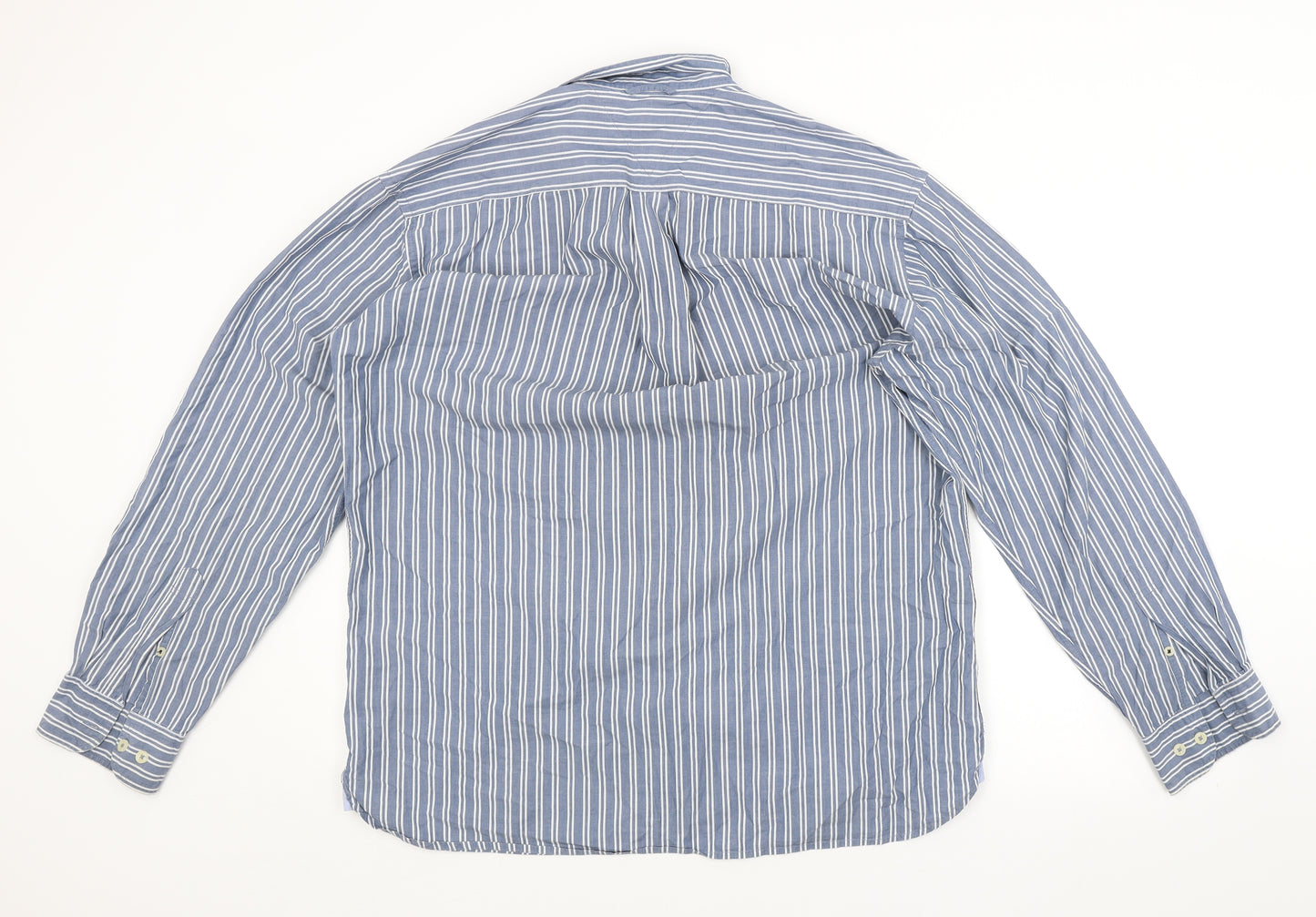 Tommy Hilfiger Mens Blue Striped   Button-Up Size L