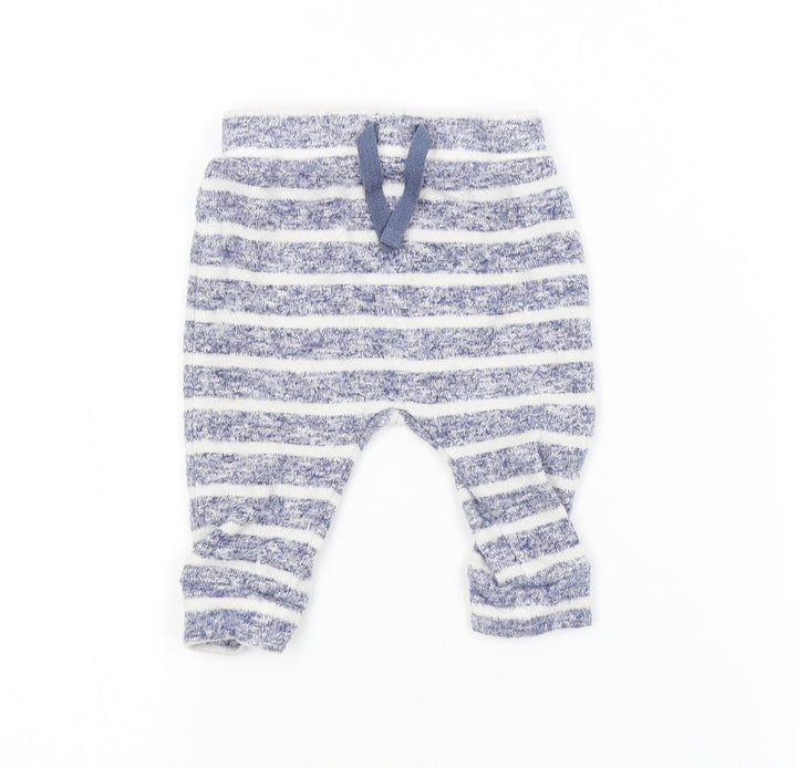 George Baby Blue Striped  Sweatpants Trousers Size 3-6 Months