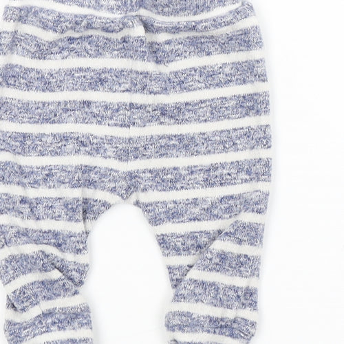 George Baby Blue Striped  Sweatpants Trousers Size 3-6 Months