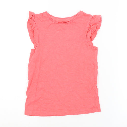 F&F Girls Red   Basic T-Shirt Size 5-6 Years