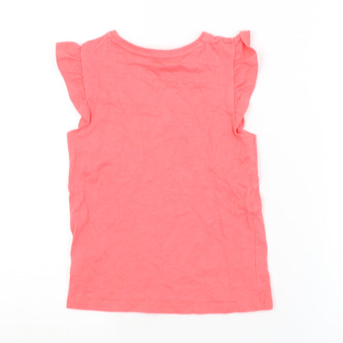 F&F Girls Red   Basic T-Shirt Size 5-6 Years