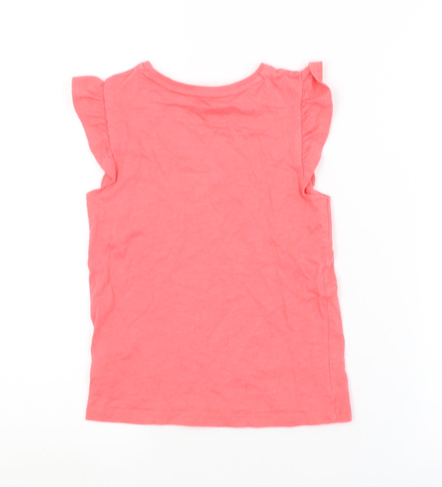 F&F Girls Red   Basic T-Shirt Size 5-6 Years