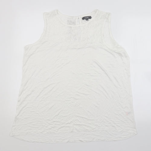 Studio Womens White   Basic Blouse Size 16