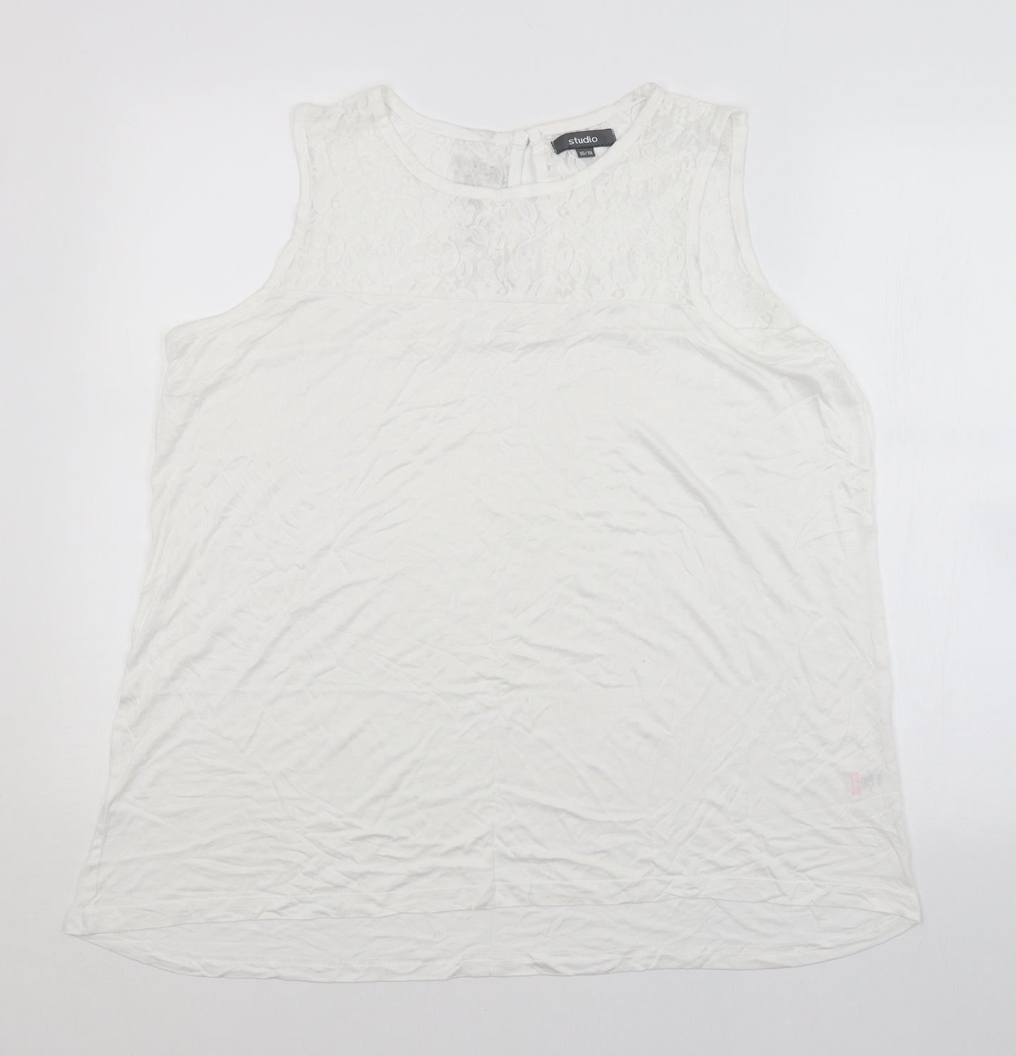 Studio Womens White   Basic Blouse Size 16