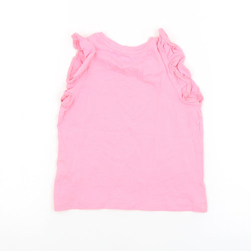 M&S Girls Pink   Basic Tank Size 2-3 Years