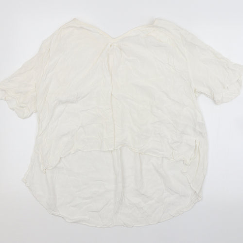 ANNA GLOVER Womens White   Basic Blouse Size 10