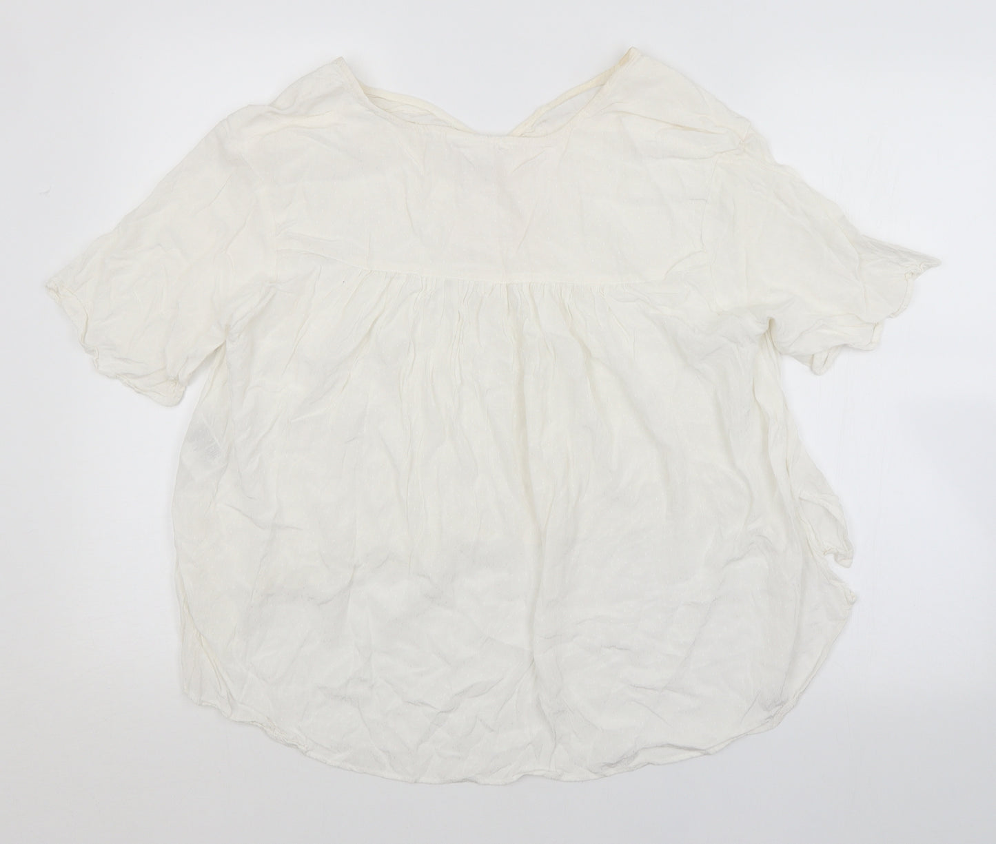 ANNA GLOVER Womens White   Basic Blouse Size 10