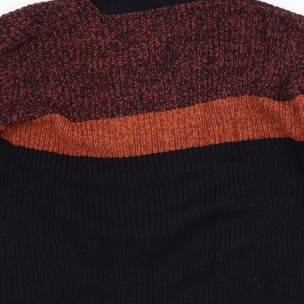 Cedar Wood State Mens Multicoloured Striped  Cardigan Jumper Size 2XL