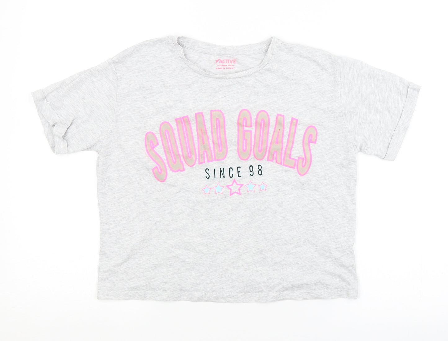 Primark Girls Grey   Basic T-Shirt Size 11-12 Years