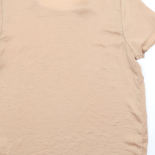 New Look Womens Brown   Basic Blouse Size 8
