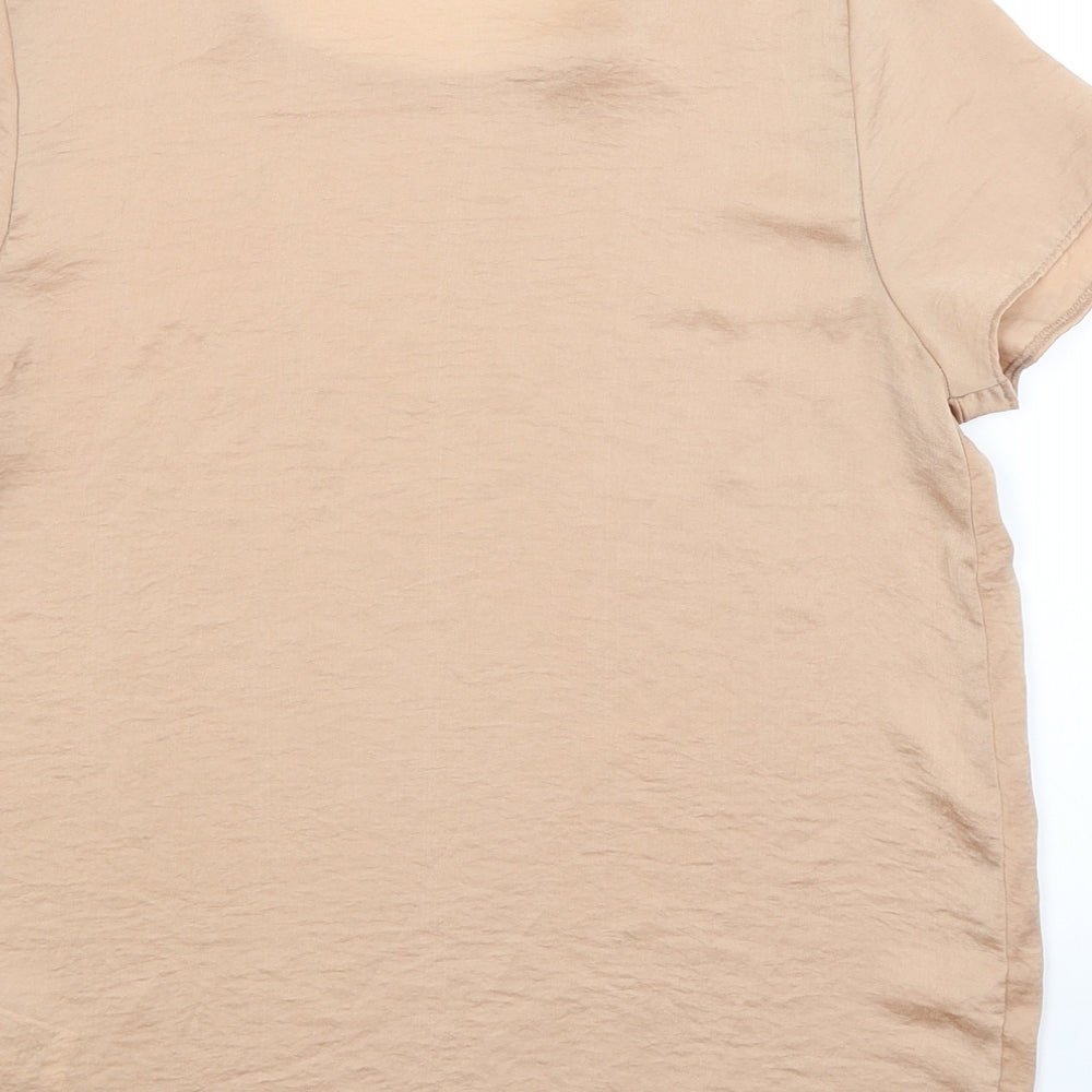 New Look Womens Brown   Basic Blouse Size 8