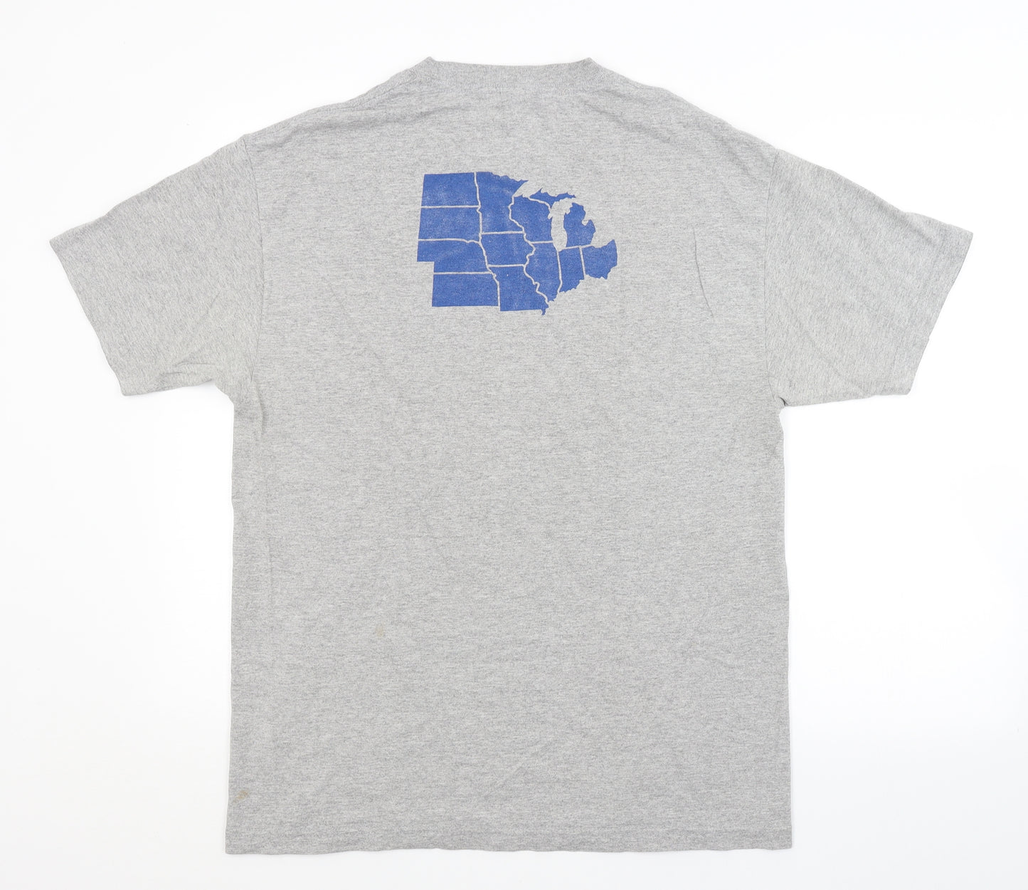 Preworn Mens Grey    T-Shirt Size L  - MIDDLE OF NOWHERE