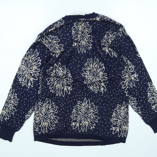 Country Casuals Womens Blue Argyle/Diamond  Pullover Jumper Size S