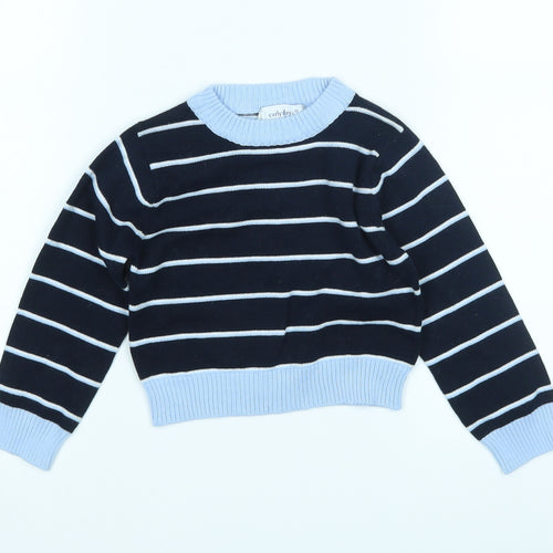 Earlydays Boys Blue Striped  Pullover Jumper Size 12-18 Months