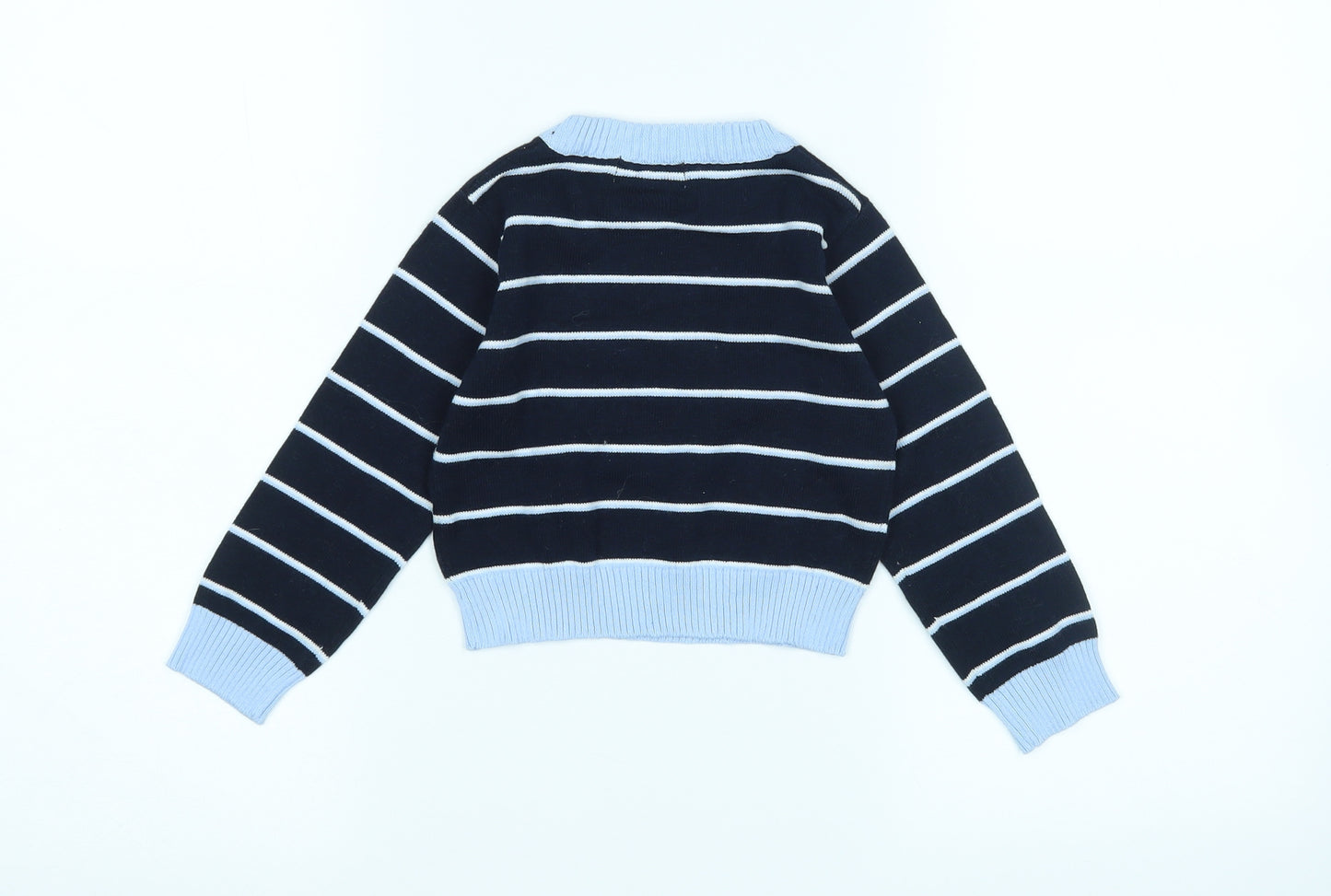 Earlydays Boys Blue Striped  Pullover Jumper Size 12-18 Months
