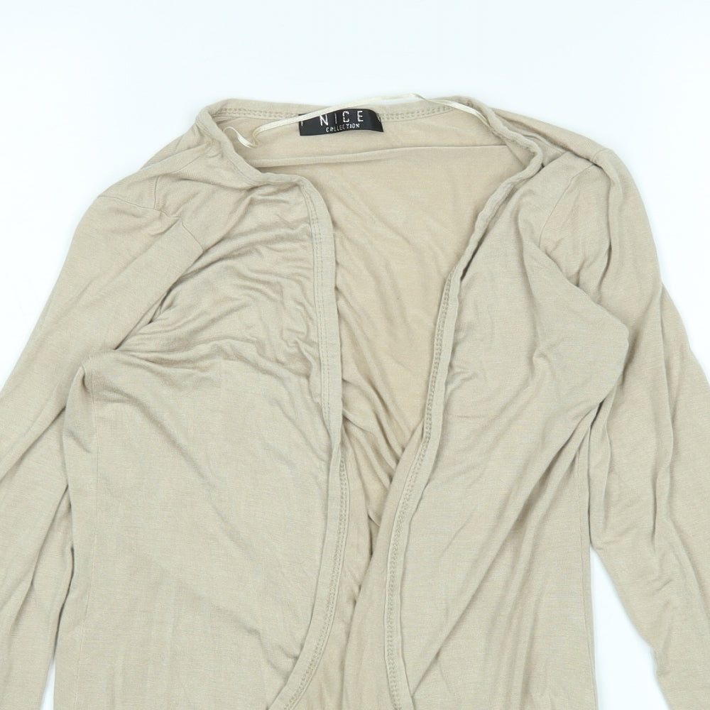 NICE Womens Beige   Cardigan Jumper Size S
