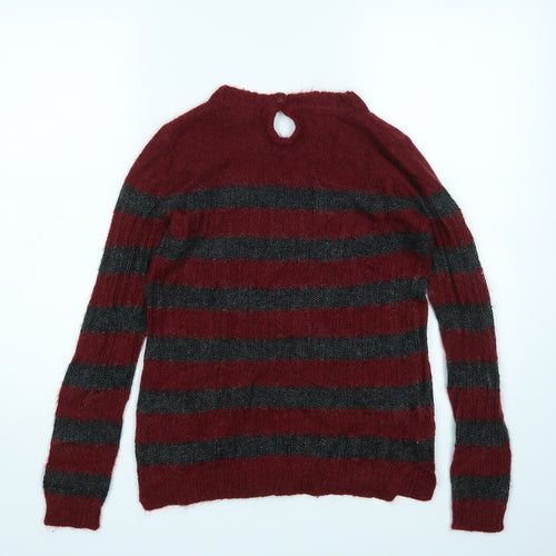 Manhgo Womens Multicoloured Striped  Pullover Jumper Size M
