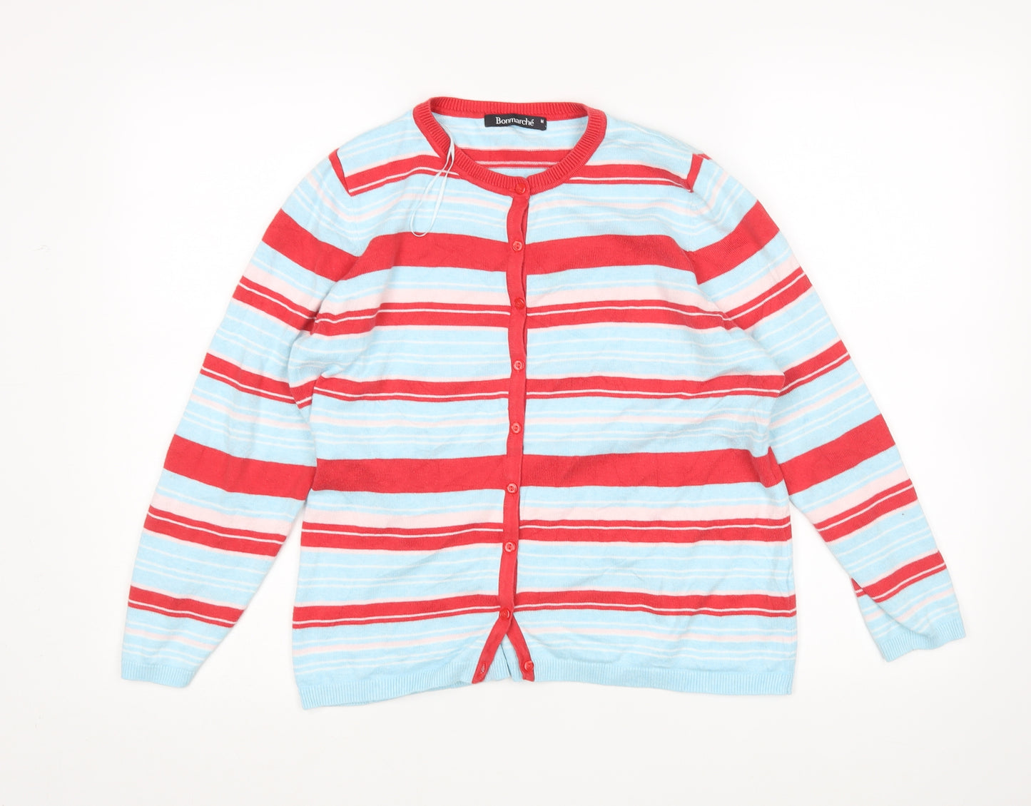 Bonmarche Womens Multicoloured Striped  Cardigan Jumper Size M