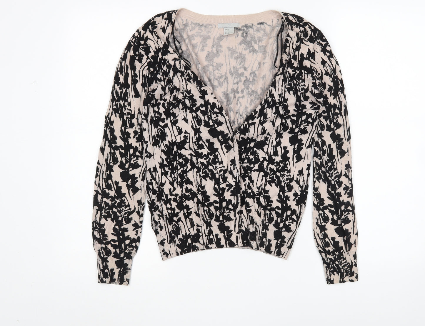 H&M Womens Multicoloured Floral  Cardigan Jumper Size XS