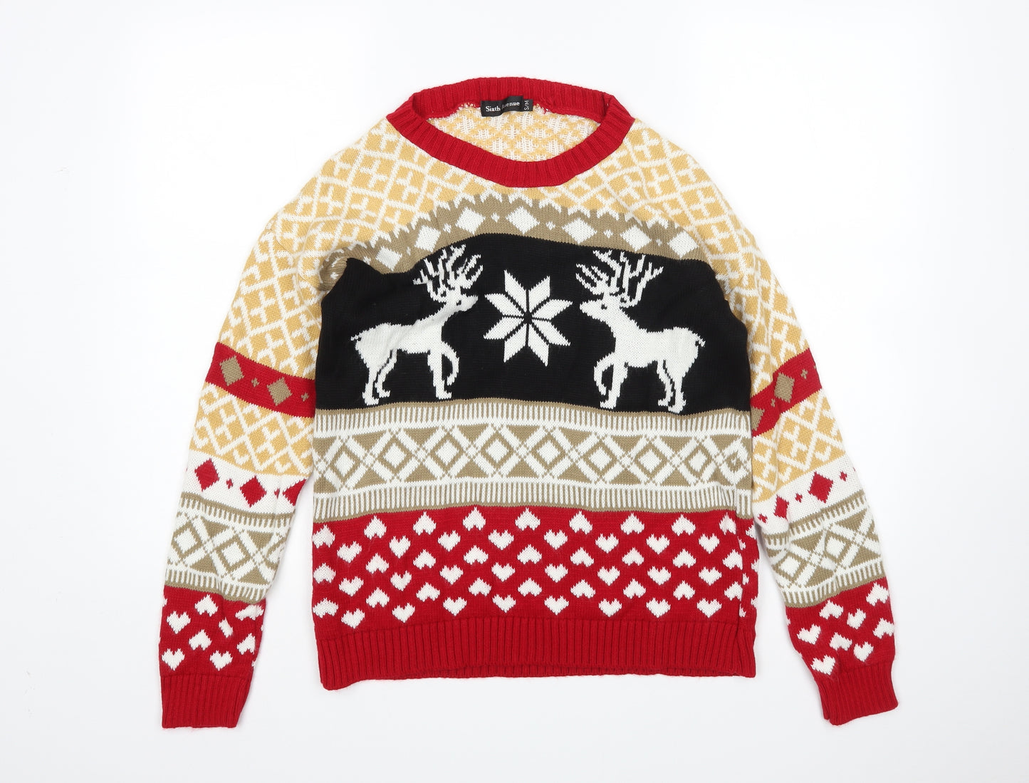 Sixth Avenue Mens Multicoloured Argyle/Diamond  Pullover Jumper Size S  - Christmas