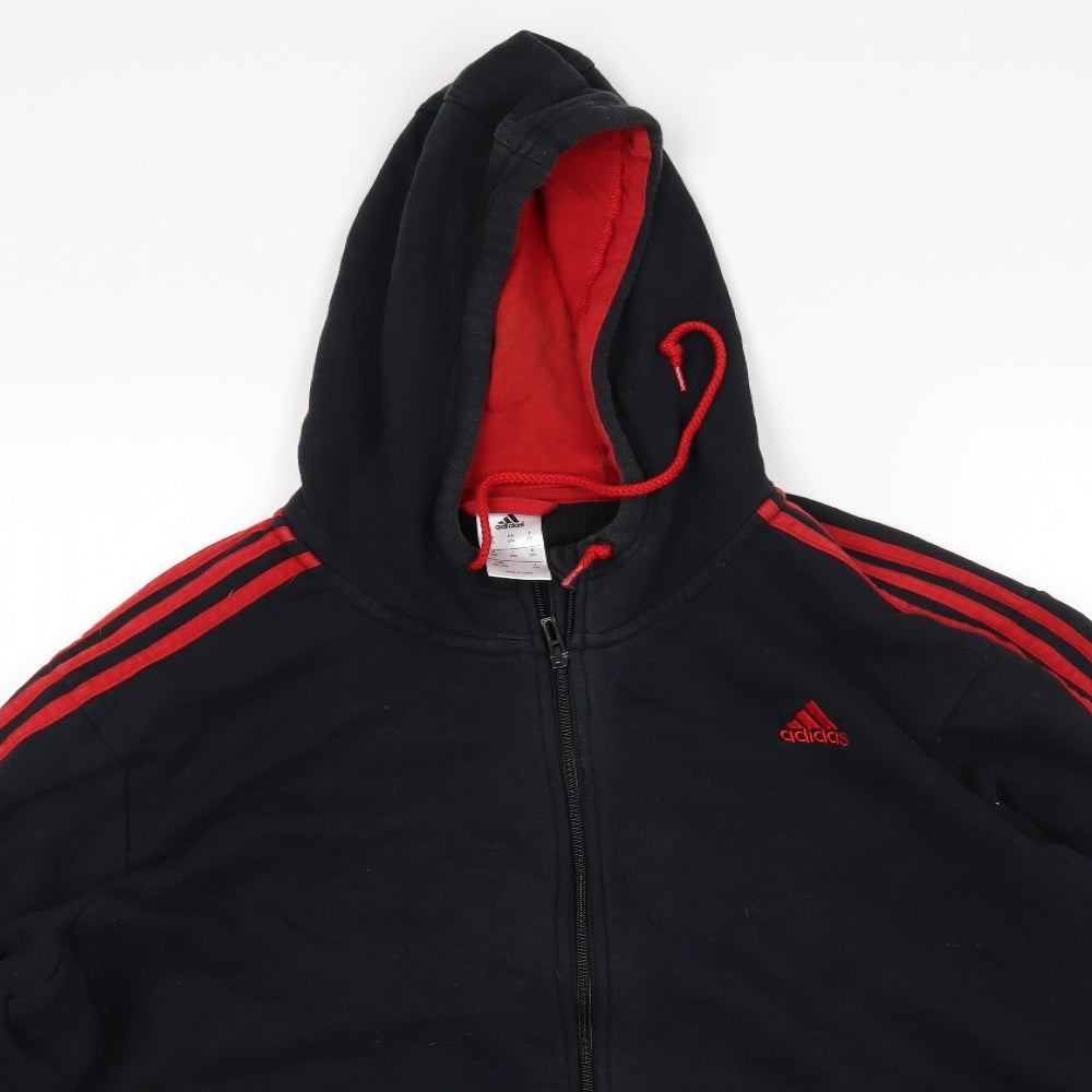 adidas Mens Black   Full Zip Hoodie Size 2XL