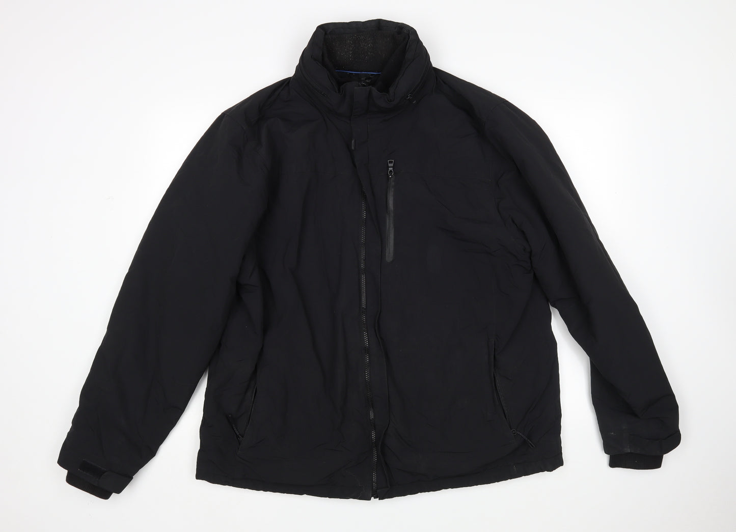 M&S Mens Black   Rain Coat Coat Size XL