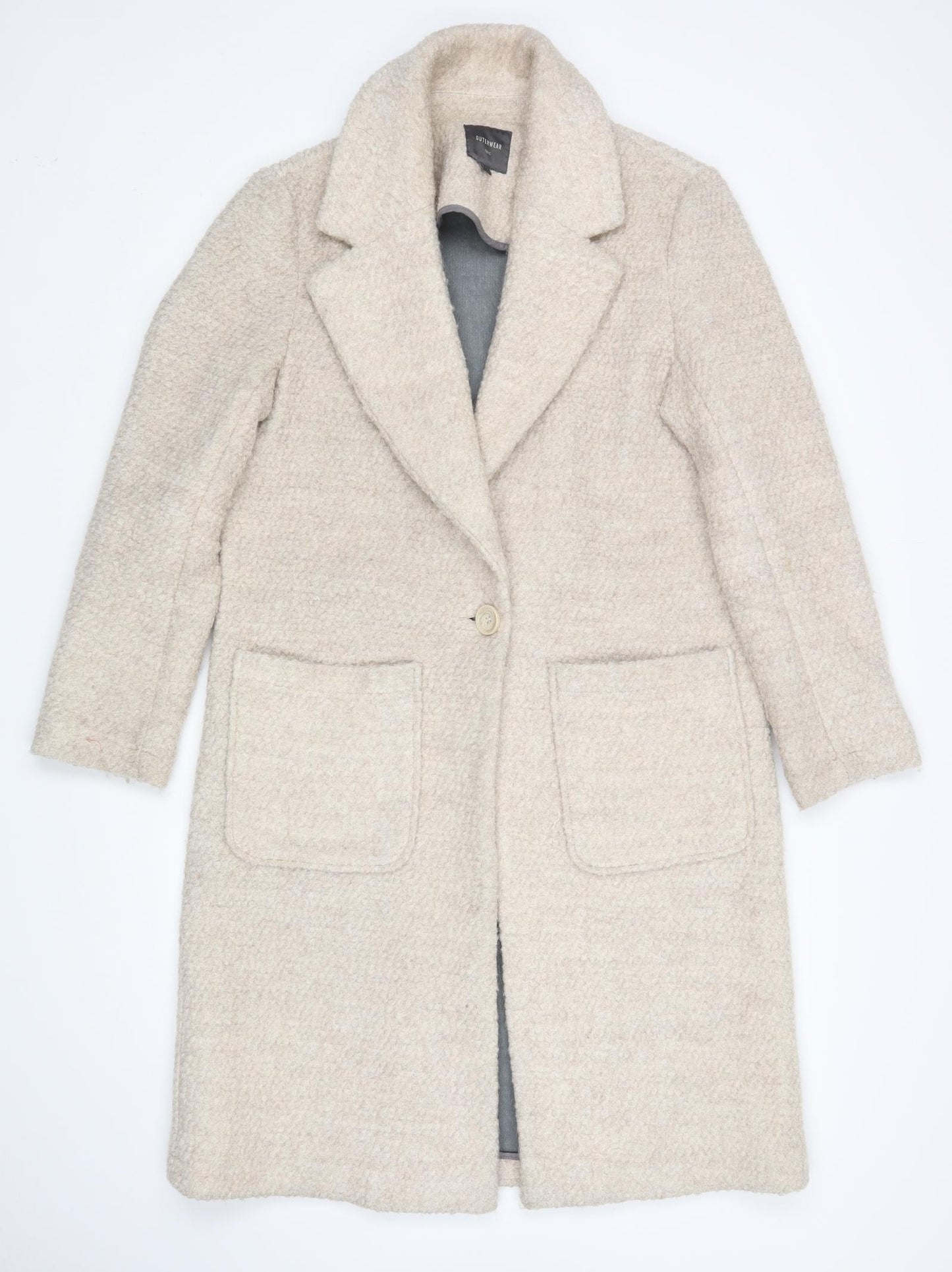 NEXT Womens Beige   Overcoat Coat Size 14