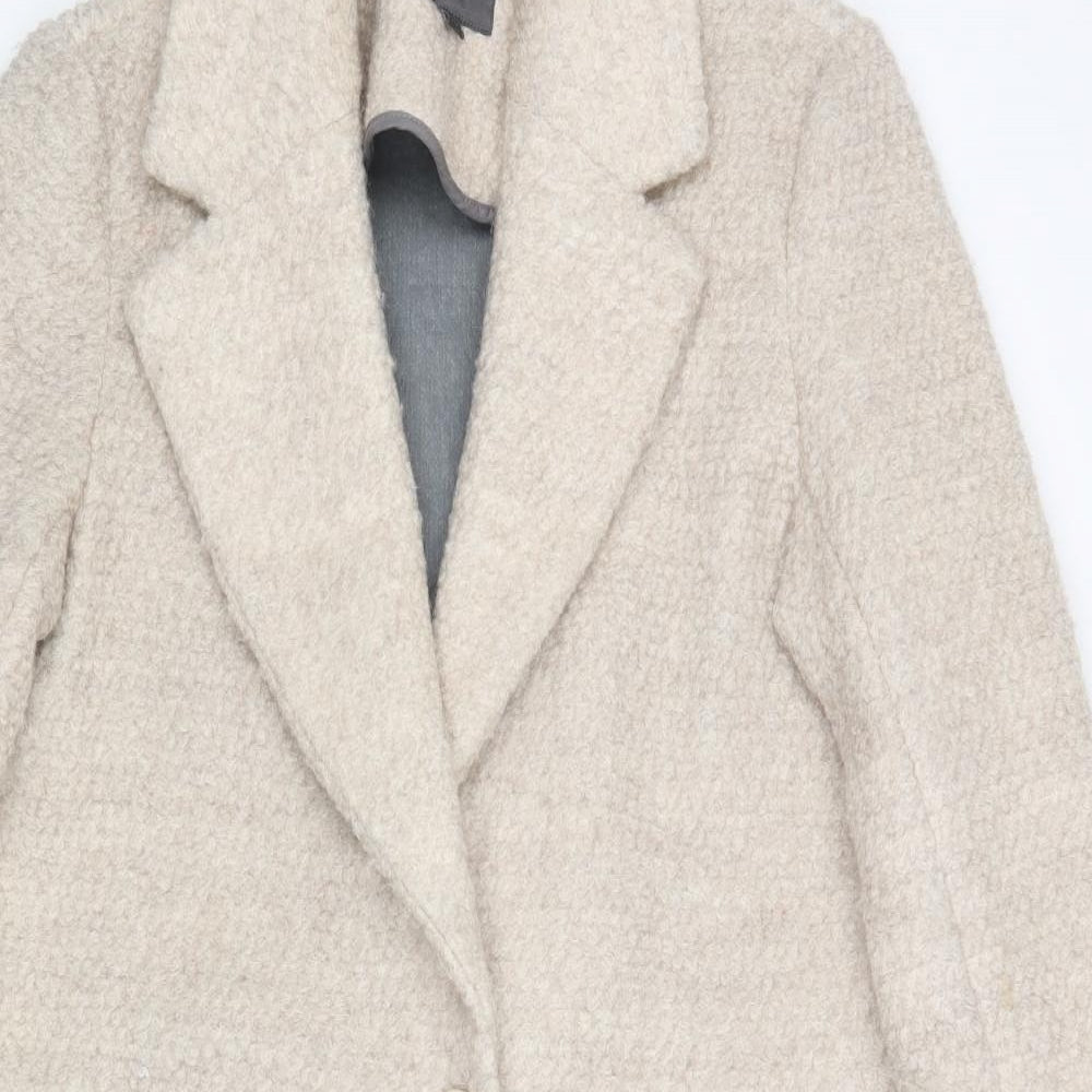 NEXT Womens Beige   Overcoat Coat Size 14