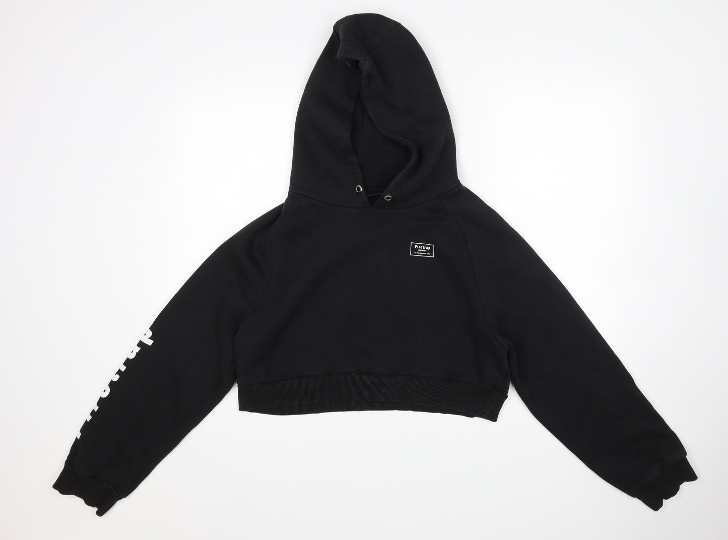 Firetrap Womens Black   Pullover Hoodie Size 16  - Cropped