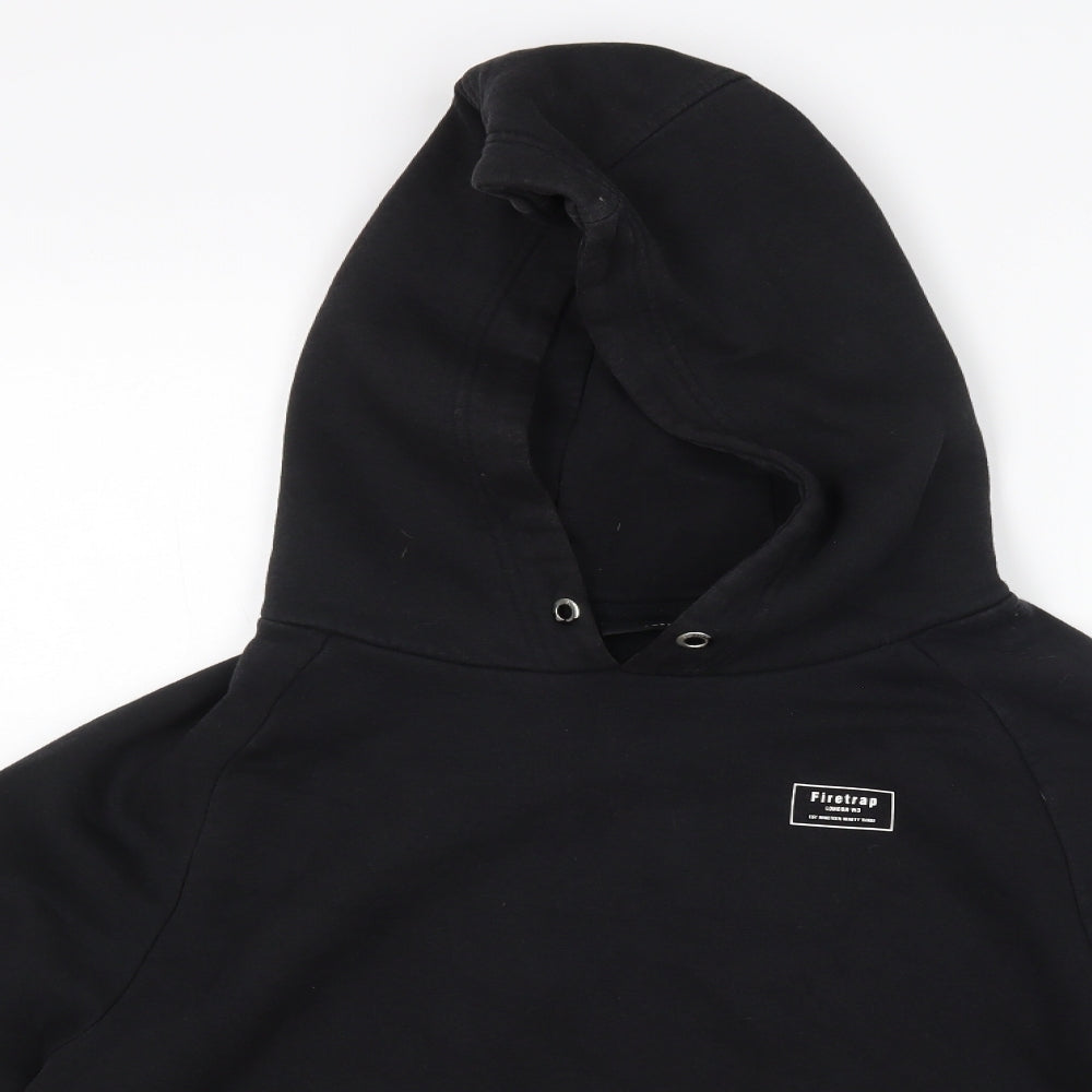 Firetrap Womens Black   Pullover Hoodie Size 16  - Cropped
