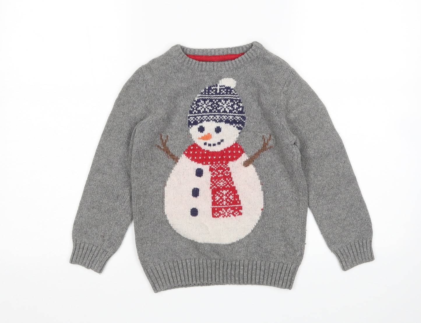 TU Boys Grey   Pullover Jumper Size 6 Years  - Christmas Jumper