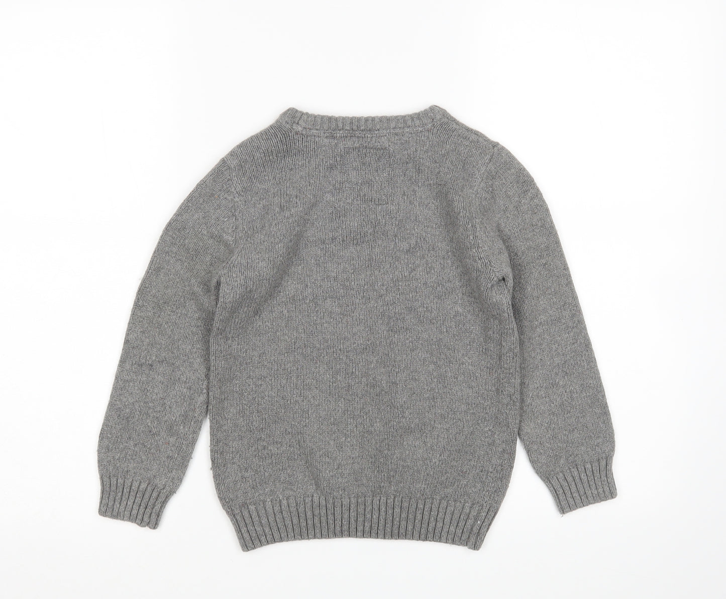 TU Boys Grey   Pullover Jumper Size 6 Years  - Christmas Jumper