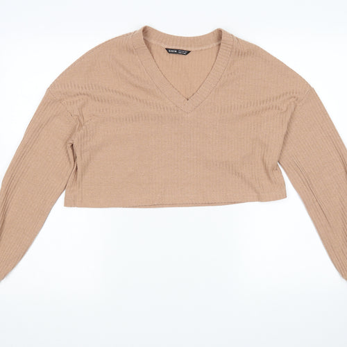 SheIn Womens Brown   Pullover Jumper Size XS  - Cropped