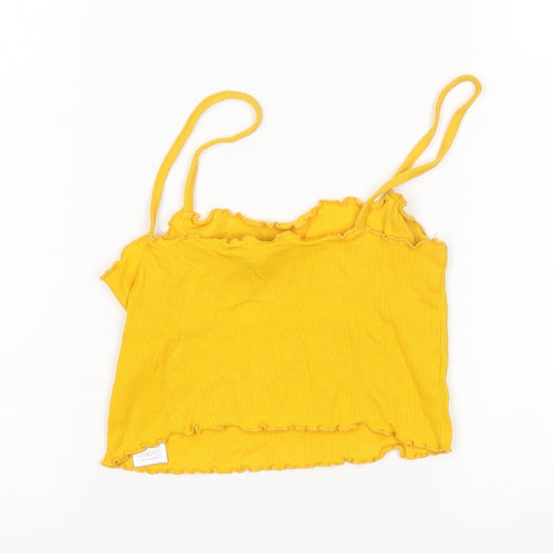 Topshop Womens Yellow   Cropped Tank Size 8
