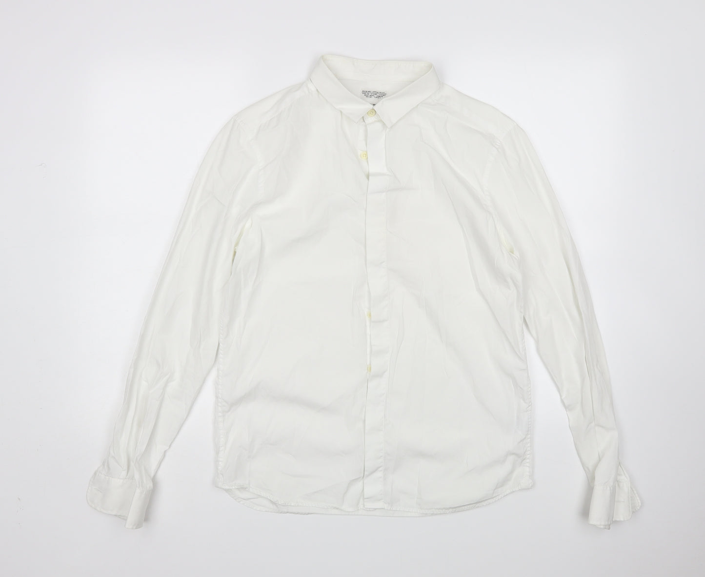 All Saints Mens White    Dress Shirt Size M