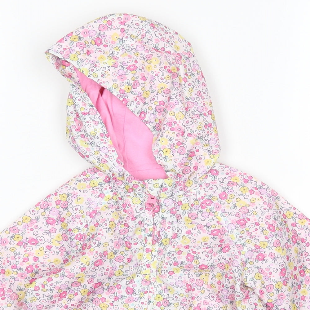 TU Girls Multicoloured Floral  Rain Coat Coat Size 9-12 Months