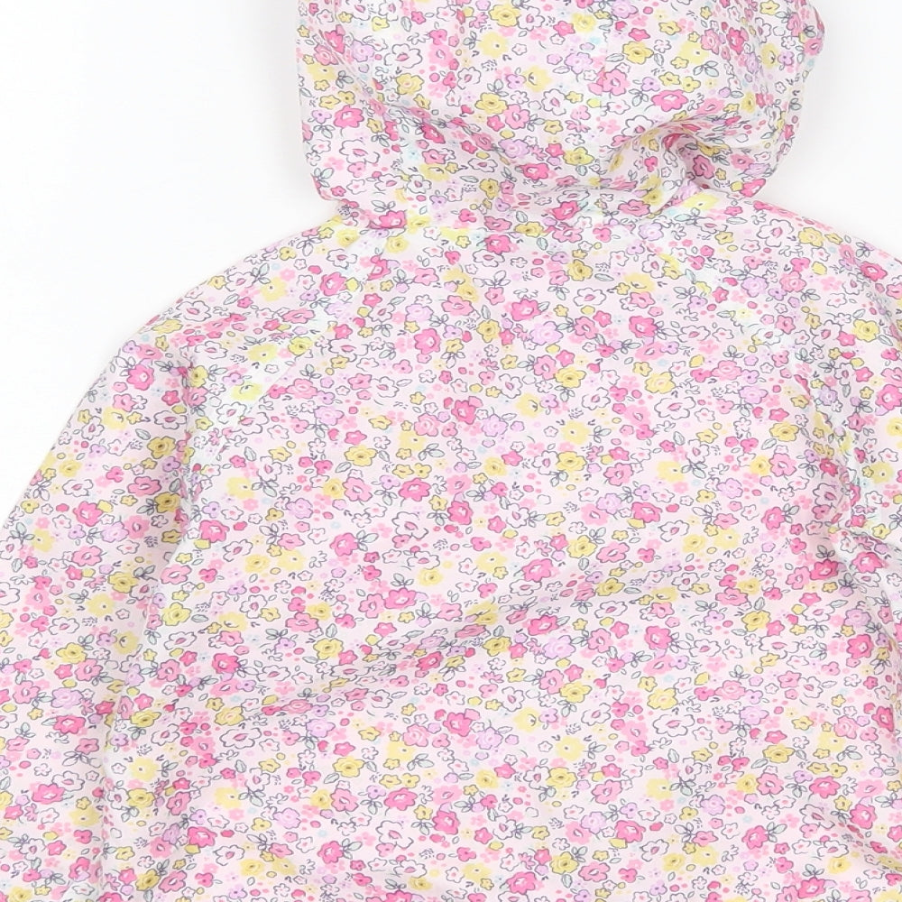 TU Girls Multicoloured Floral  Rain Coat Coat Size 9-12 Months