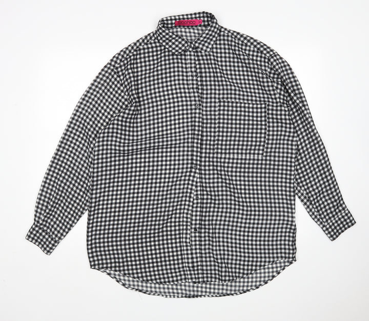 Boohoo Womens Multicoloured Check Shirt Dress Size M