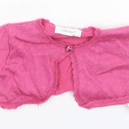 Earlydays Girls Pink   Cardigan Jumper Size 6-9 Months
