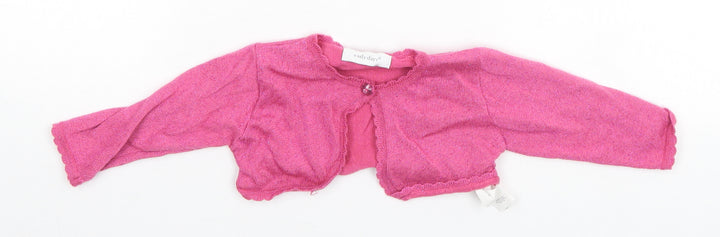 Earlydays Girls Pink Cardigan Jumper Size 6-9 Months