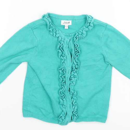 Bows & Arrows Girls Green   Cardigan Jumper Size 4-5 Years