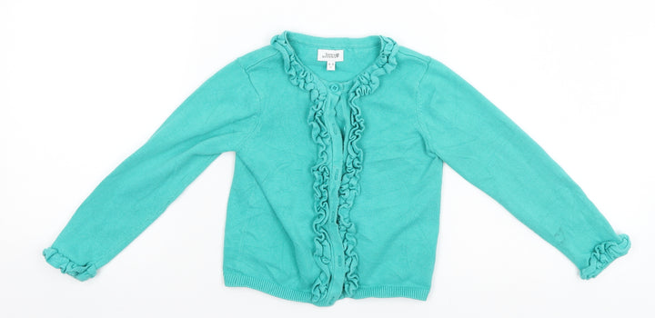 Bows & Arrows Girls Green Cardigan Jumper Size 4-5 Years